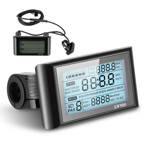 SW900 Electric Bike LCD Display Meter Bike Screen Control Panel
