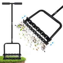Manual Lawn Aerator Tool with Deep Core Aeration, Ergonomic Standing Design and Durable Alloy Build