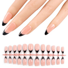 (HTMC02) 600x Almond False Nails Press On Nail French Tip False Nails  Ballerinas Full Cover Stick On Nail Manicures Supplies