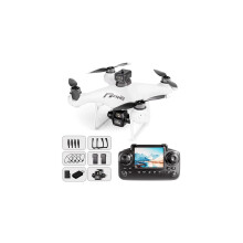 E55 Foldable HD Camera Drone with Screen Controller, Dual Battery, Optical Flow, White