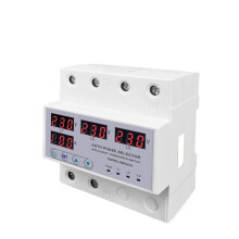 100A 3 Phase Voltage Protection Relay with Adjustable Current and Thermal Circuit Breaker for Din Rail