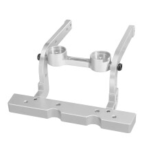 RC Car Front Bumper Aluminum Alloy Parts Silver Durable Impact‑Resistant Replacement Accessory