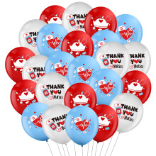 36pcs Nurse Appreciation Balloons 12in Durable Latex Nurses Week Decorations for Medical Party