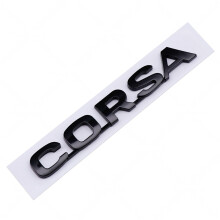 (Black) 3D CORSA Letter Emblem Badge Sticker for Opel Corsa Rear Trunk