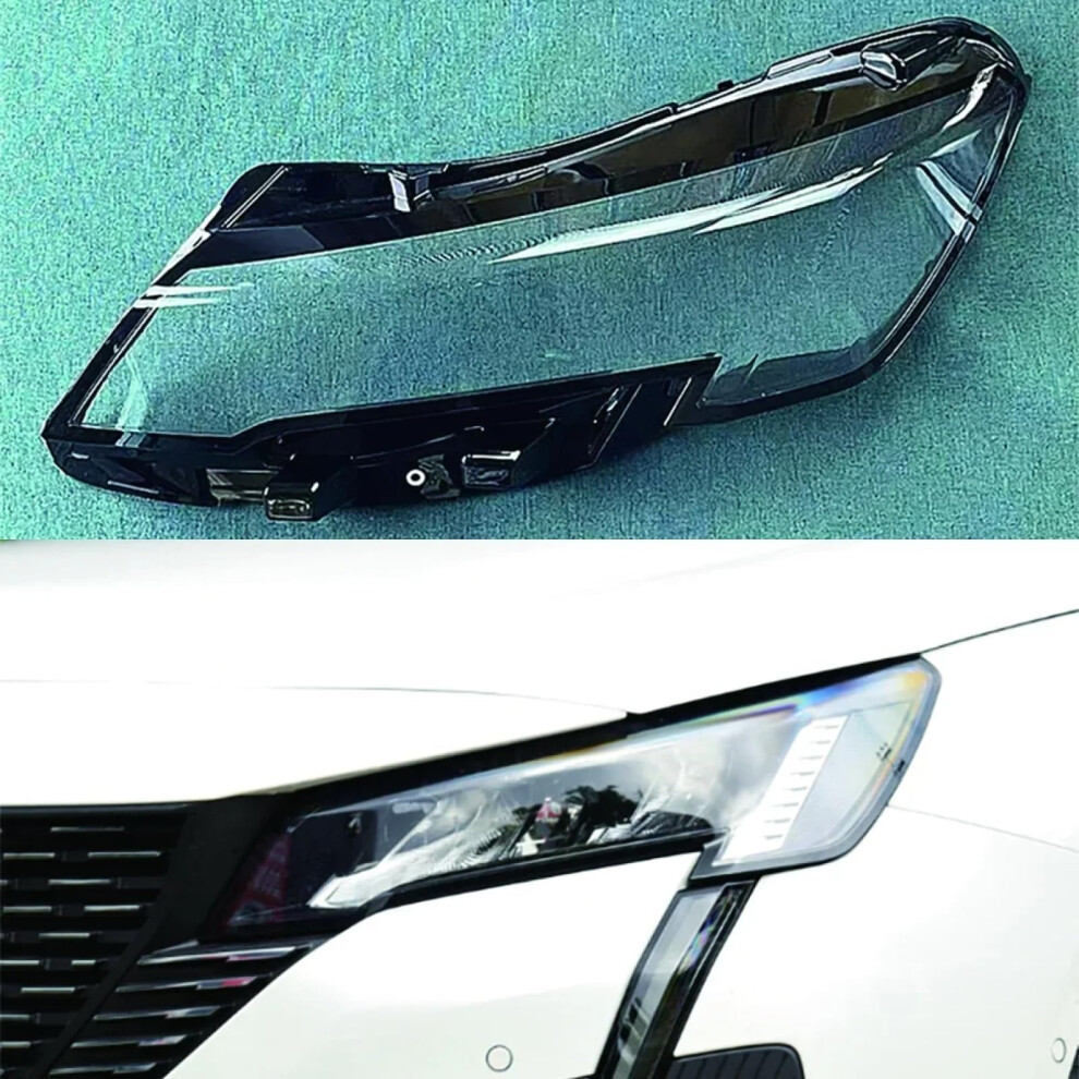 Clear Polycarbonate Headlight Cover For Peugeot 408 2022Â2023, Front Headlamp Lens Replacement With ImpactâResistant Protection 9073542150848