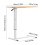 Living And Home Height Adjustable Mobile Table Overbed Desk with Wheels 6
