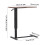 Living And Home Height Adjustable Mobile Table Overbed Desk with Wheels, Walnut 6