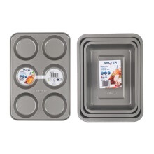 Salter 4Pcs Tray Set Yorkshire Pudding Roasting Trays 313539cm NonStick
