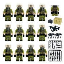 12 PCS Warrior God Air Force Building Blocks & Bricks with Drone Action Figures for Children