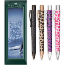 Faber-Castell Poly Ball XB Ballpoint Pen Leo Edition Blue Ink Pack of 4