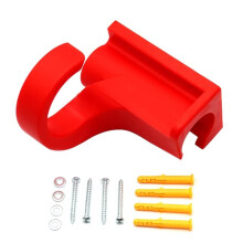 Red Pressure Washer Hose Holder Wall Mounted Water Gun Rack for Car Wash Space‑Saving Storage
