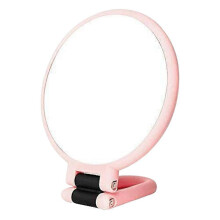 (Pink) 50X Magnifying Makeup Mirror, Handheld Double-Sided Folding Mirror