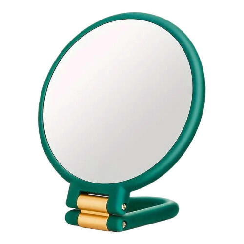 (Green) 50X Magnifying Makeup Mirror, Handheld Double-Sided Folding Mirror