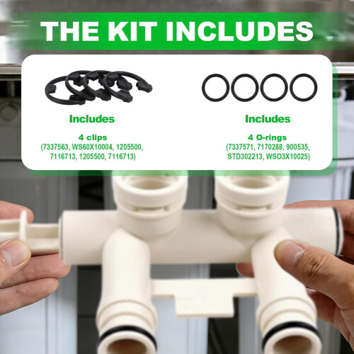 7337571 7170288 Plastic Softener Seal Replacement Set with 4 1