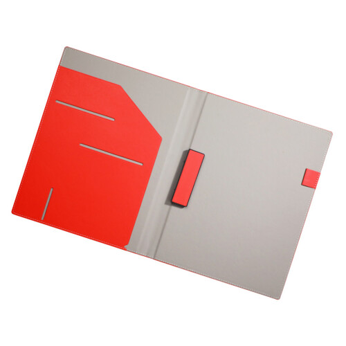 PU Leather Conference Folder Document Organiser For-Red
