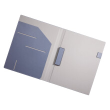 Business Conference Folder With Pen Slots And Card-wumai blue