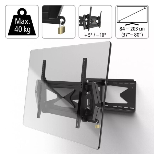 Hama TV Wandhalterung Professional bis 80" Schwarz 1