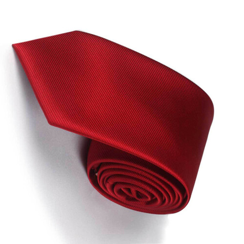 Klassisk slips i polyestersilke DarkRed 1