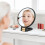 (white) 50X Magnifying Makeup Mirror, Handheld Double-Sided Folding Mirror 2