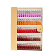 (Orange 240pcs) Premium Acrylic Loose Leaf Nail Color Plate Magnet Nail Tips Display Board