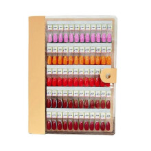 (Orange 180pcs) Premium Acrylic Loose Leaf Nail Color Plate Magnet Nail Tips Display Board