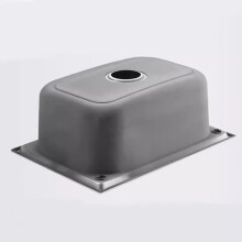 Stainless Steel Kitchen Sink 37x32cm, Wall Mounted Farmhouse Single Bowl Workstation for RV or Small Kitchen