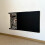 Modern Decorative Electrical Panel Cover with Space‑Saving Sliding Adhesive Rail, Black 35x25cm 1