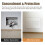 Modern Decorative Electrical Panel Cover with Space‑Saving Sliding Adhesive Rail, Black 35x25cm 2