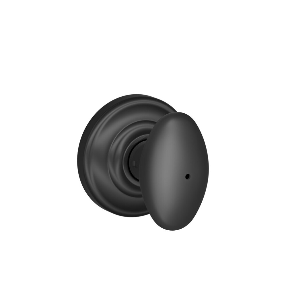 Photos - Door Handle Schlage Siena Privacy Door Knob Andover Rose Matte Black DIYPVZ218F