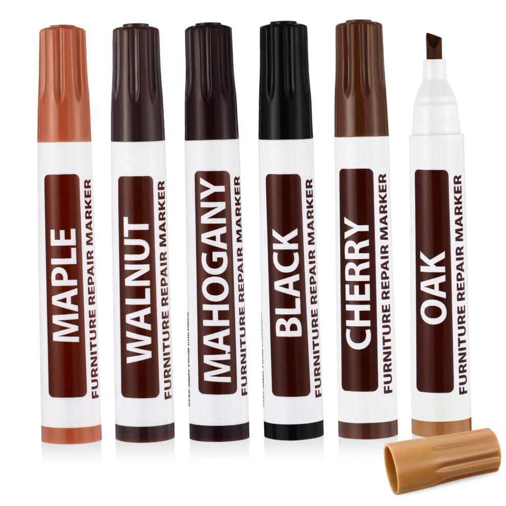 Furniture Touch Up Markers Set 6 Pack For Wood And Scratch Concealment 9330225483380