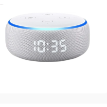 Echo Dot 3rd Gen Clock Speaker Sandstone Alexa - Refurbished