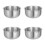 4Sets Silver Stainless Steel Multipurpose Kitchen Strainer Basket 1