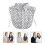 White Half Shirt Fake Collar Lightweight Polyester Blouse Insert 7