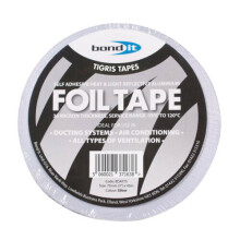 Aluminium Foil Tape Self Adhesive Heat Resistant Insulation Silver 75mm x 45m