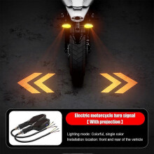 (A) Motorcycle Projection Turn Signal Highlight Arrow Pattern Projection Lamp
