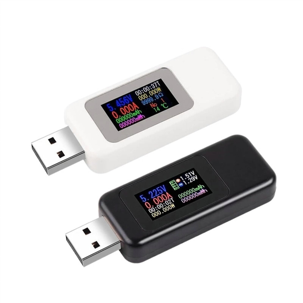 Usb Power Meter 430V Usb Voltage And Current Tester, Cutoff Indicator, Realtime Monitor (White) 9330225483595