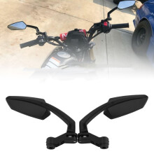 Een set van twee aftermarket achteruitkijkspiegels, geschikt voor Honda/Kawasaki/Suzuki/Yamaha motorfietsen: MB-MR024-BK