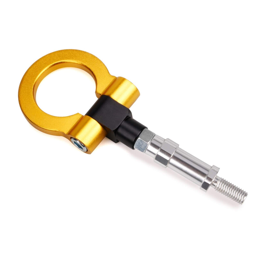 Foldable Racing Tow Hook Billet Aluminum Front Screwon Car Tow Hook Ring With Anodized Finish Gold 9073542152163