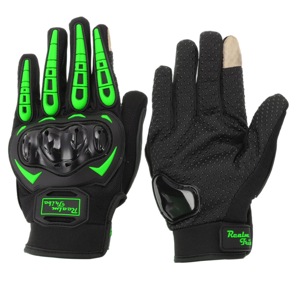 Xxl Touchscreen Motorcycle Gloves Waterproof Breathable Nylon Full Finger Riding Gloves Black Green 1 Pair Green,Black 9351714629799