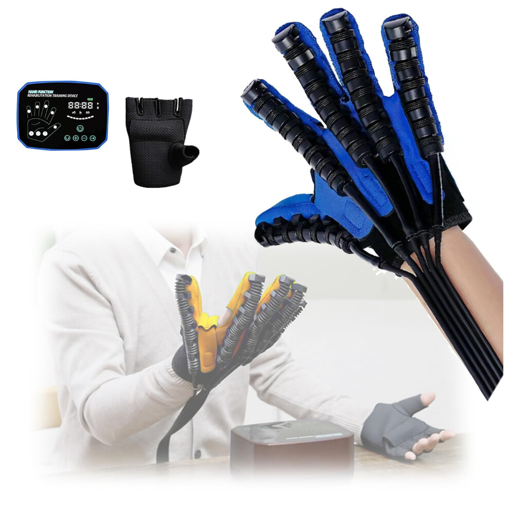 Rehabilitation Robot Gloves for Stroke Recovery, Adjustable Finger Training with Mirror Mode and Pneumatic Assistance