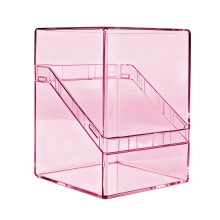 Practical Transparent Gaming Card Storage Box-Transparent pink