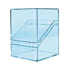 Large Capacity Acrylic Card Deck Container Box-transparent blue