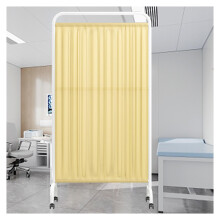 Foldable Room Divider with 360 Lockable Wheels, Breathable Privacy Screen for Office Salon Home (4‑Panel, Color 1)