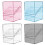 Large Capacity Acrylic Card Deck Container Box-transparent blue 2