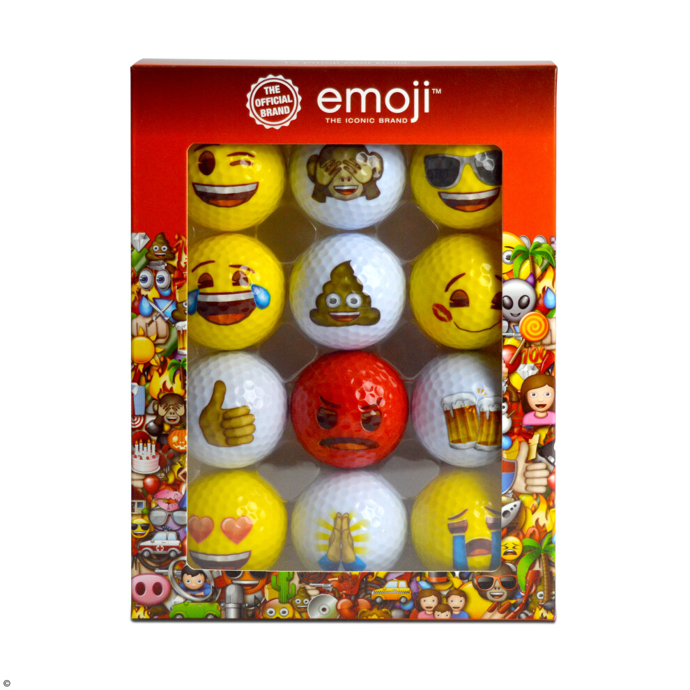 Emoji Novelty Golf Balls - 12 Pack