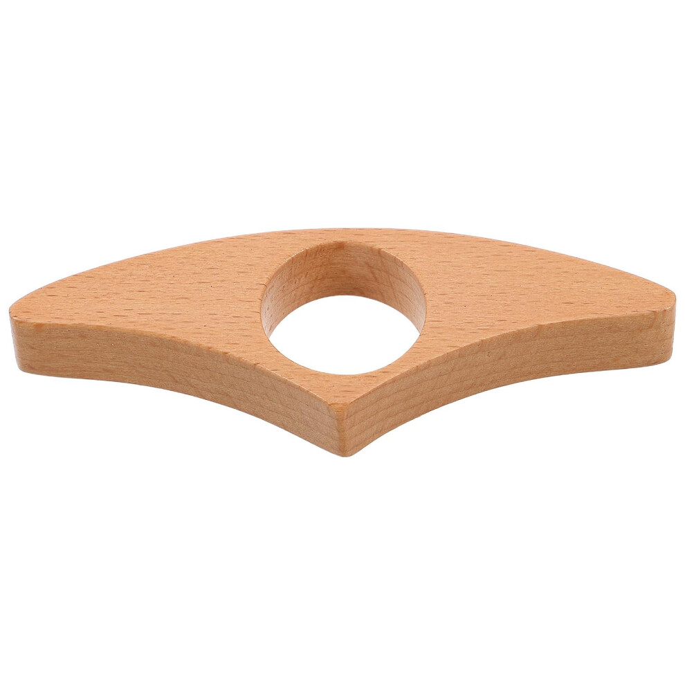 Book Page Holder with Ergonomic Finger Ring, Wooden Thumb Page Spreader for OneHanded Reading, Light Brown 3.54 Inch
