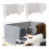 Desk Privacy Panel 24in Foldable Acoustic Divider with Noise Reduction Tackable Surface Brown 2pcs 1