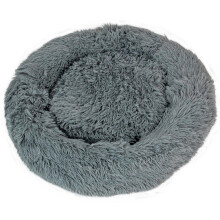 Actiaspet Medium Dog Bed Fluffy Donut Cushion in Grey