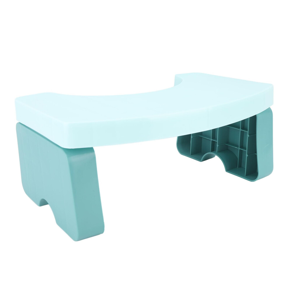 Green Foldable Toilet Stool For Bathroom With Ergonomic Foot Position And Antislip Base, 7 Inch