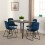 Seconique Marlow & Lukas Dining Set X4 Chairs  Blue Velvet 1
